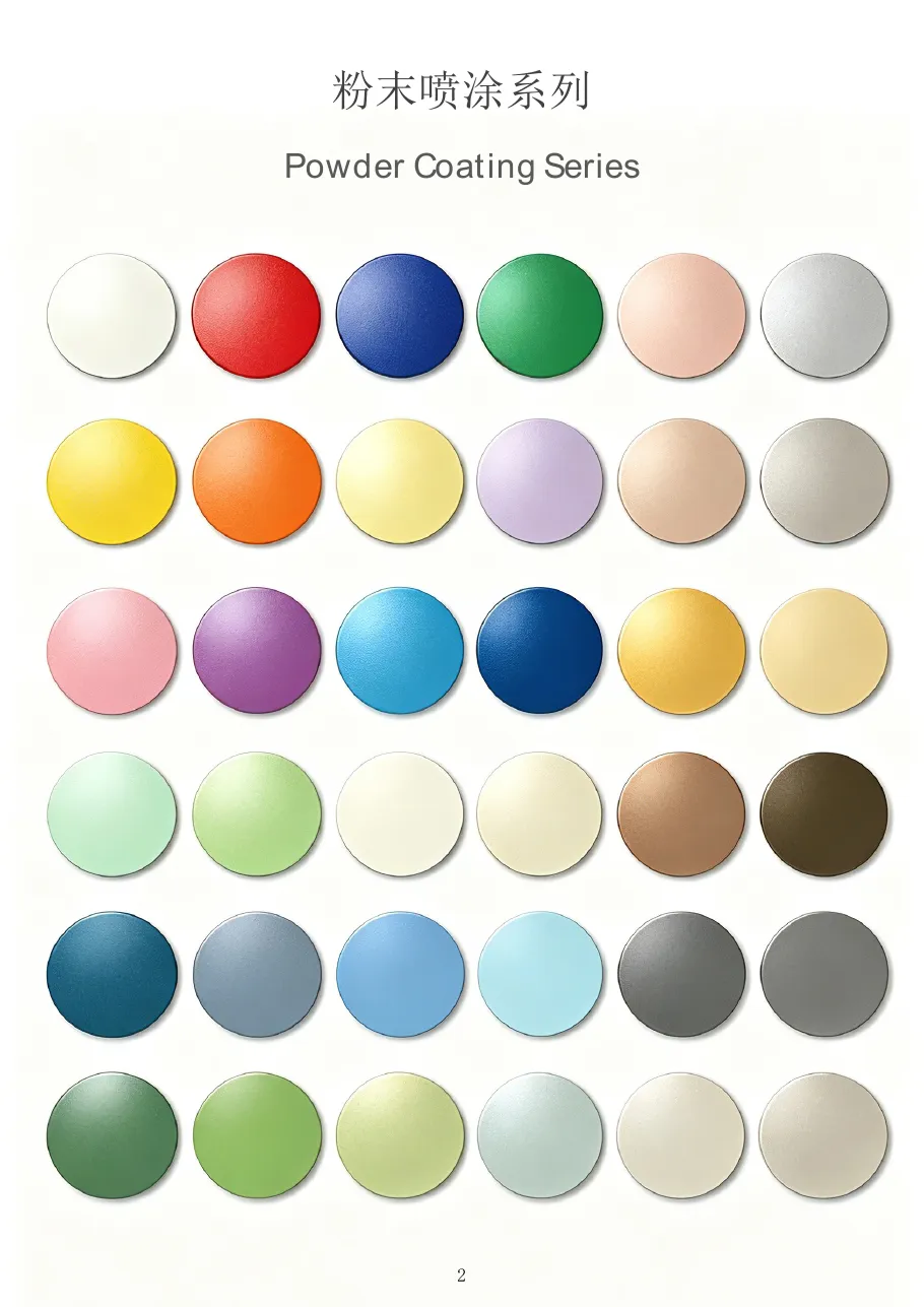 Powder coating color directions