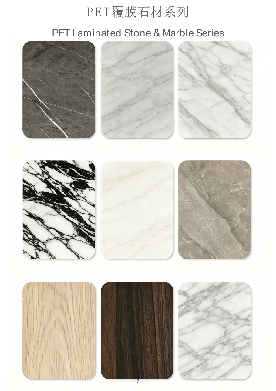 PET laminated stone and marble directions